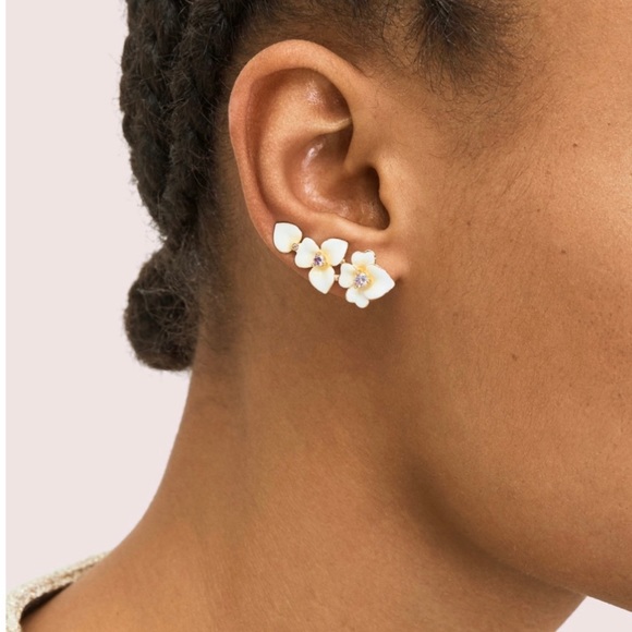 kate spade Jewelry - Kate Spade Precious Pansy Ear Crawlers Earnings